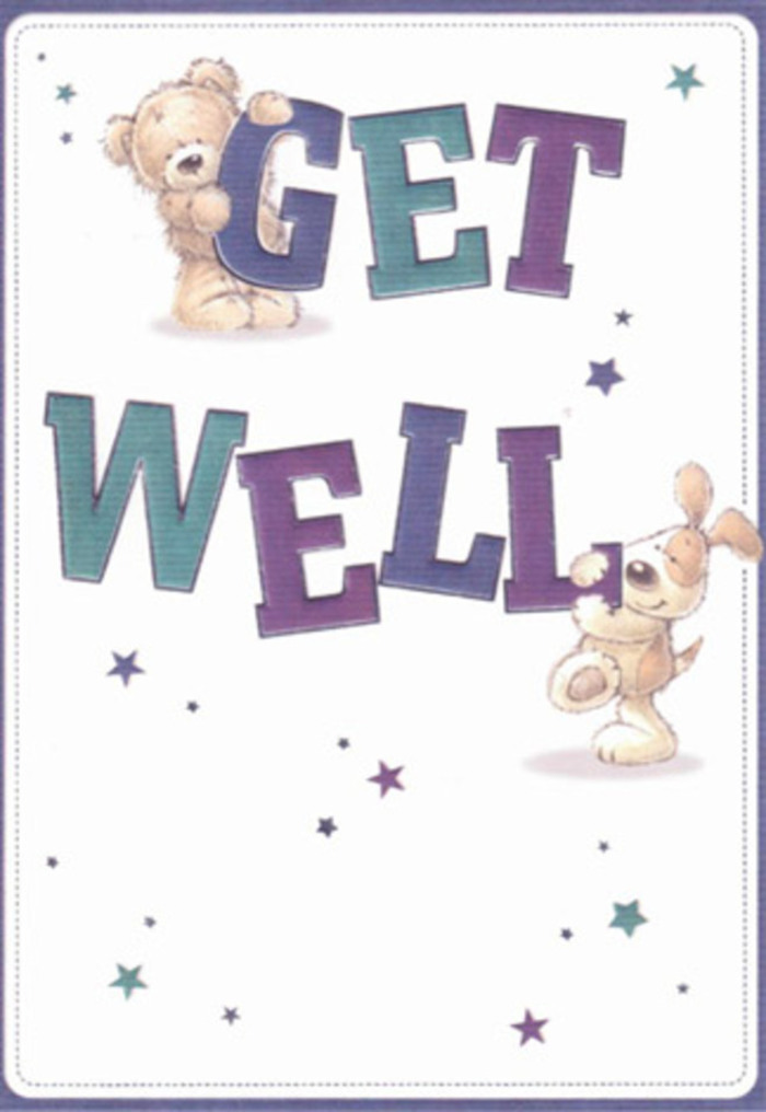 Brimming with gentle encouragement, this get well card serves as a heartfelt emblem of Hampton's neighbourly spirit. Illustrated with luminous clarity, a sweet bear-softly textured, round and inviting-sits alongside an energetic puppy with adorably floppy ears, both nestled amid a flurry of playful silver-blue and violet stars. The large, confident lettering in shades of purple and aqua anchors the design, expressing the assurance found in sharing a well-wishing bouquet with friends along Thames Street. The subtle texture within the fur and the vibrant stars creates a tangible sense of comfort, like the soothing touch of fresh petals. The creamy, unspoiled background brings a feeling of brightness, reminiscent of a Hampton morning sun warming a dining room filled with freshly arranged flowers. Whether paired with a get well bouquet hand-delivered to a friend or enjoyed on its own, this card extends an embrace of cheer that complements the healing care offered by the Hampton floral community. Its mood is one of lightness, hope, and authentic warmth-a heartfelt reflection of the ways small kindnesses blossom here every day.